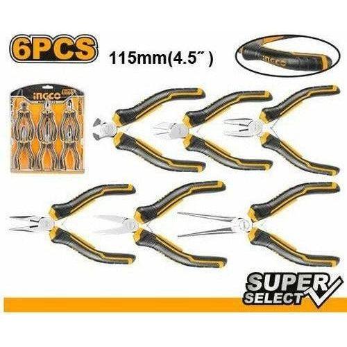 Ingco HMPS06115 6pcs Mini Pliers Set (SS) - KHM Megatools Corp. Ingco HMPS06115 6pcs Mini Pliers Set (SS) - KHM Megatools Corp.